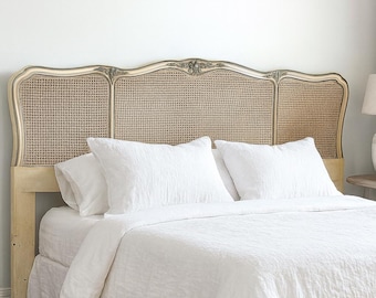 Vintage French Provincial Cane Headboard – King Size CUSTOM PAINT AVAILABLE