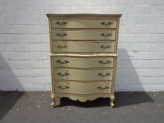 French Provincial Dresser Chest Of Drawers Boho Tallboy Etsy