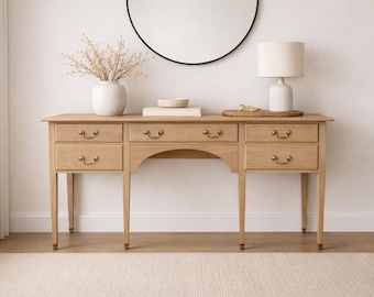 Solid Wood Console Table / Federal Sideboard CUSTOM REFINISHED - See description for details