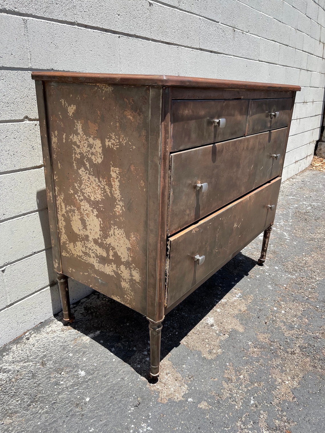 Antique Metal Dresser Simmons Rustic Chest of Drawers Etsy