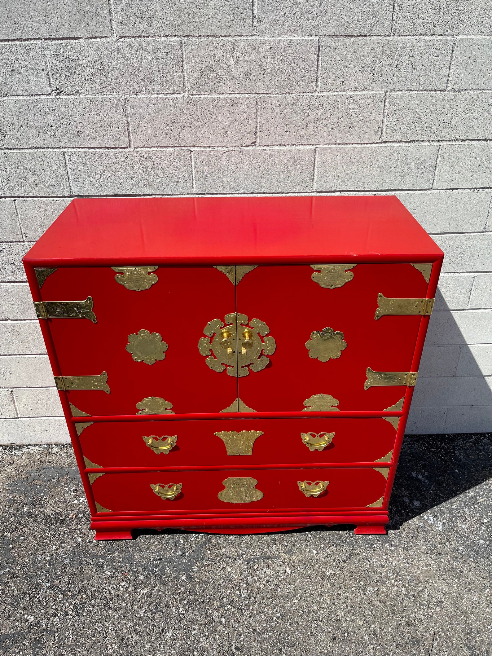 Antique Chest of Drawers Korean Tansu Butterfly Storage Dresser Asian ...