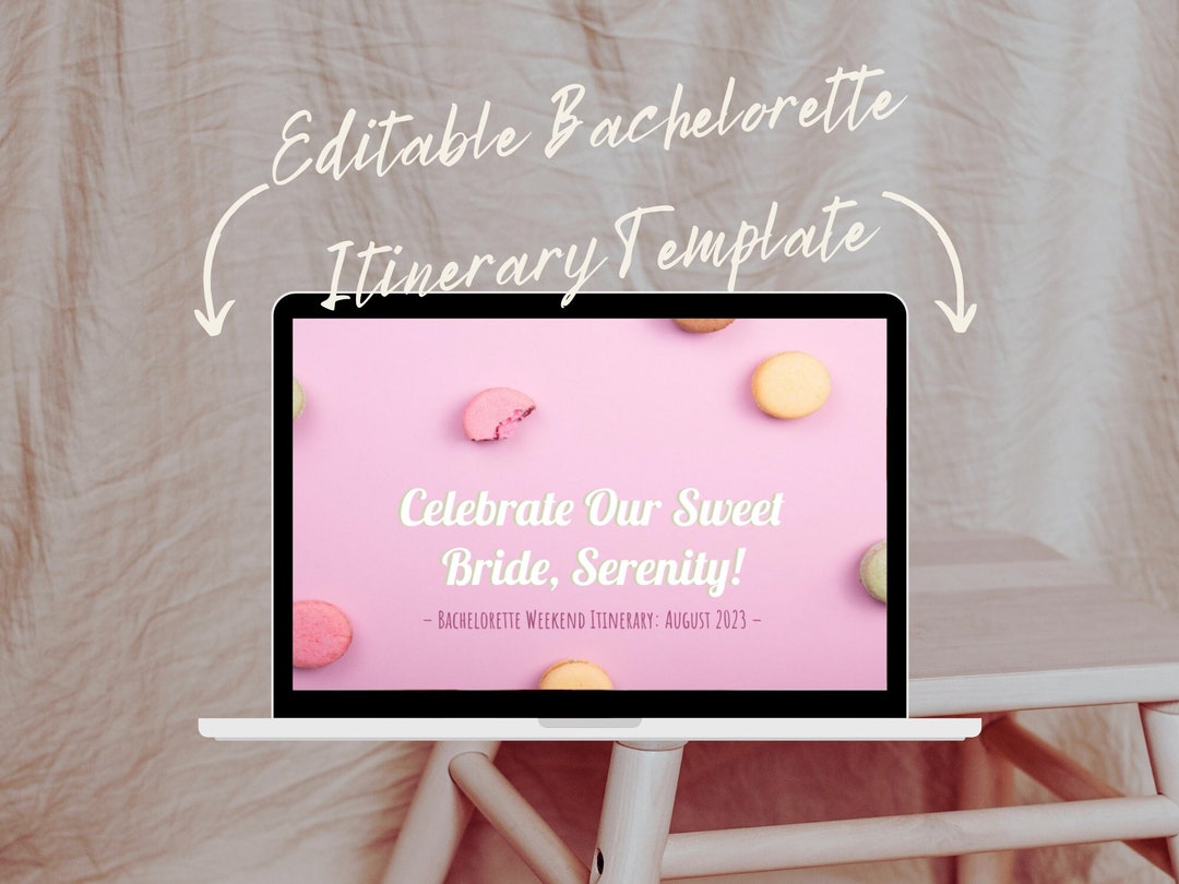 Bachelorette Itinerary Template Powerpoint & Google Slides Compatible