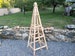 6' Cedar Obelisk 24' Base  | Sphere Finials | Solid Wood Architectural Obelisk  | Flat Pack Shipping | Stainless Steel Hardware 