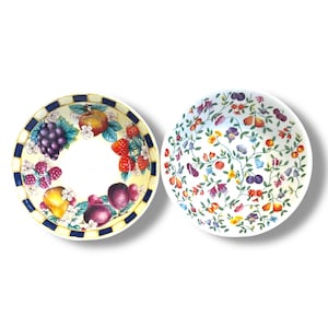 VINTAGE: Pick Your Own 1996 Elegance Fine Bone China Bowl, Floral Flower FruitPattern '90s 1990s