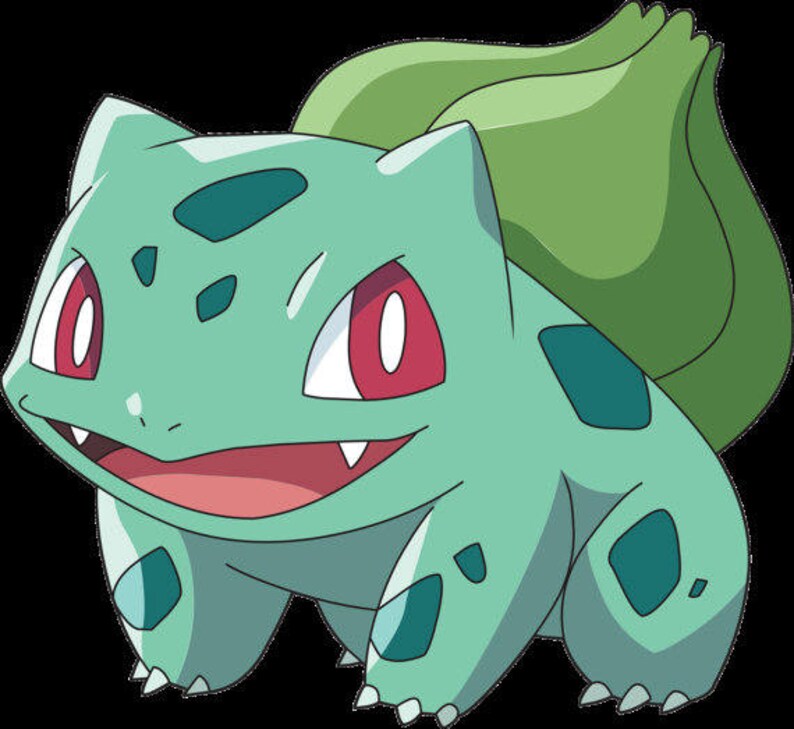 GEEKERY Pokemon Bulbasaur Inspired Green Satin Ribbon Choker Silver Geekery Leaf Grass Type First Gen Enamel Charm