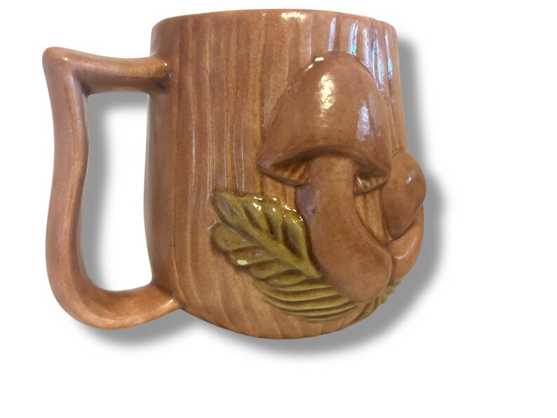 VINTAGE: Ceramic Mushroom Mug Arnel Hand Painted Cottagecore Whimsical Forest Drinking Dining Tea Coffee image 5