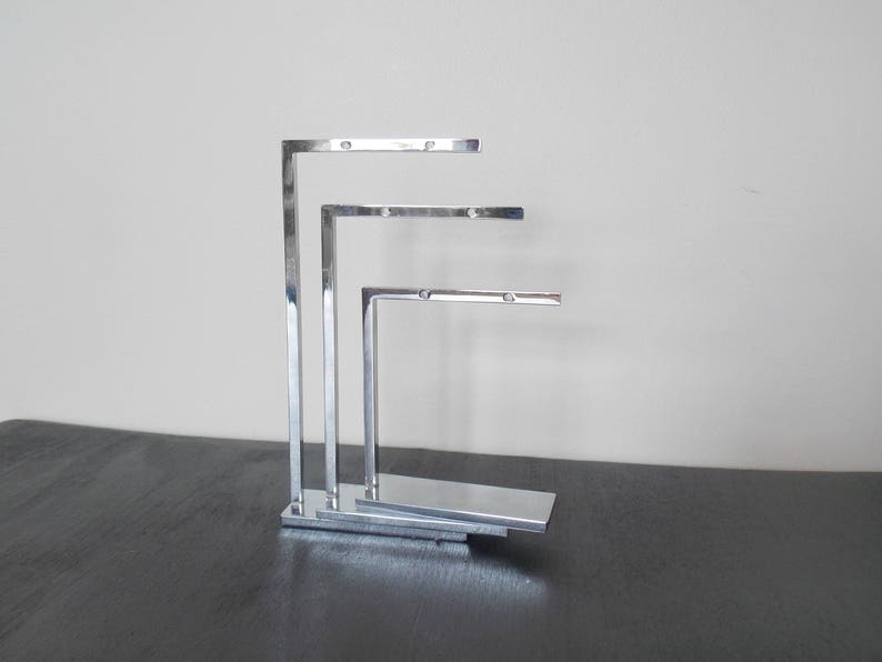 SUPPLY Lot of Three 3 Metal Matching Earring Tree Display Set Simple Modern Elegant Three Different Sizes Silver Lightweight Pretty Elegant