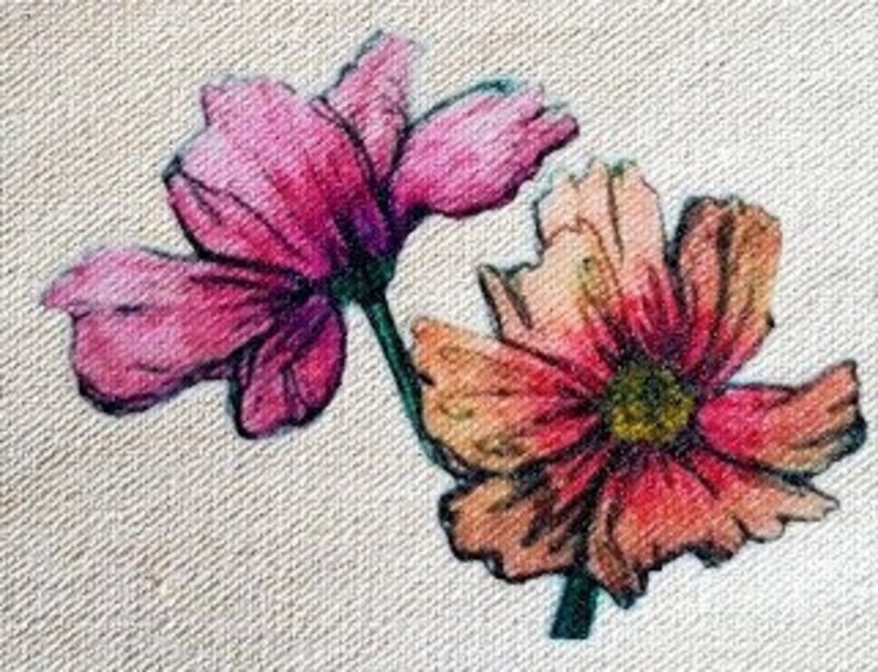 Cross Body Bag w Flower Design