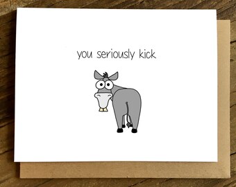 funny thank you card etsy thank you funny