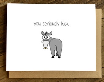 Funny thank you card | Etsy