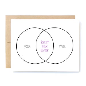 Funny Love Card - Anniversary Card - Valentines Day Card - Card for Husband - Card for Wife - Best Sex Ever.