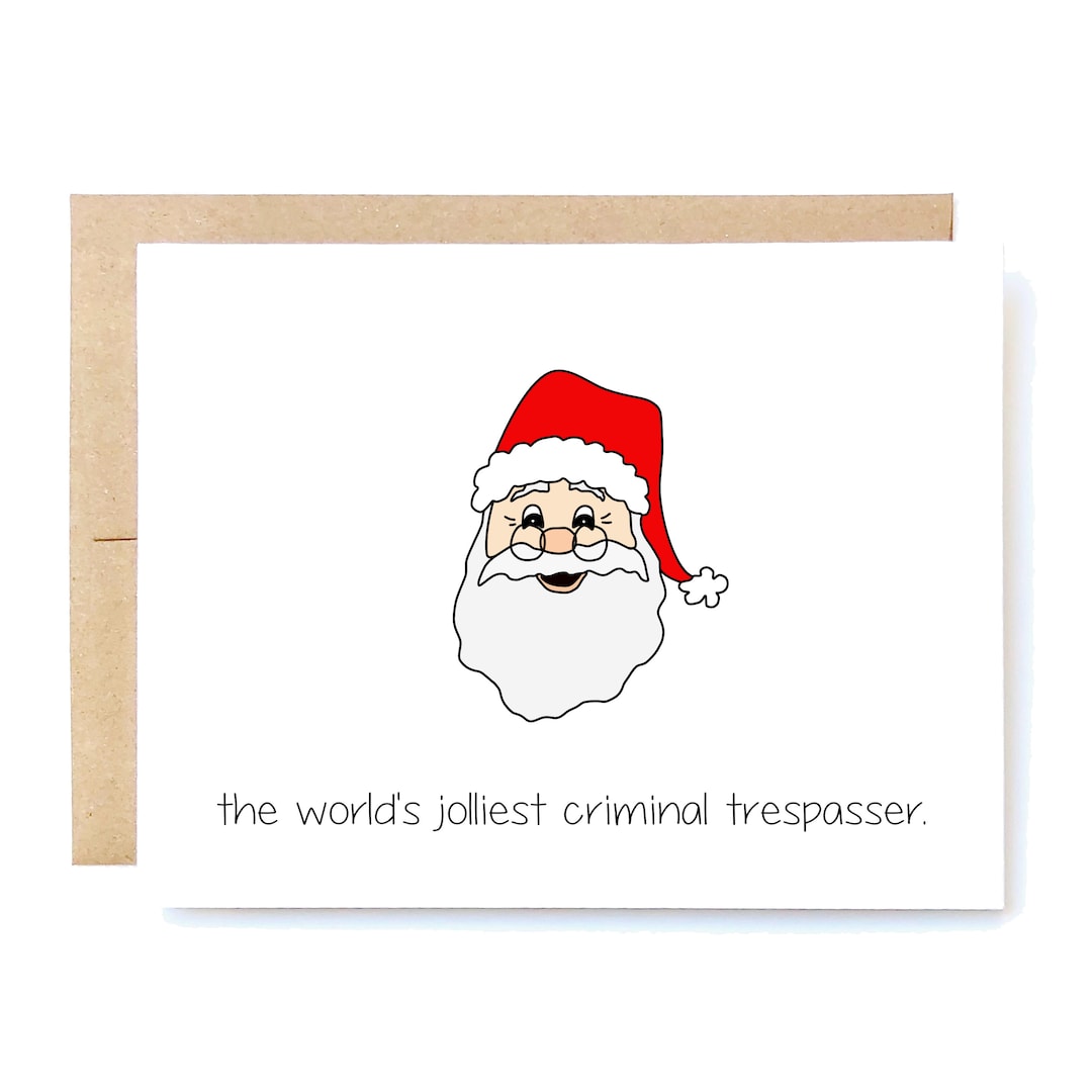 Funny Christmas Card - Funny Holiday Card - Criminal. - Etsy
