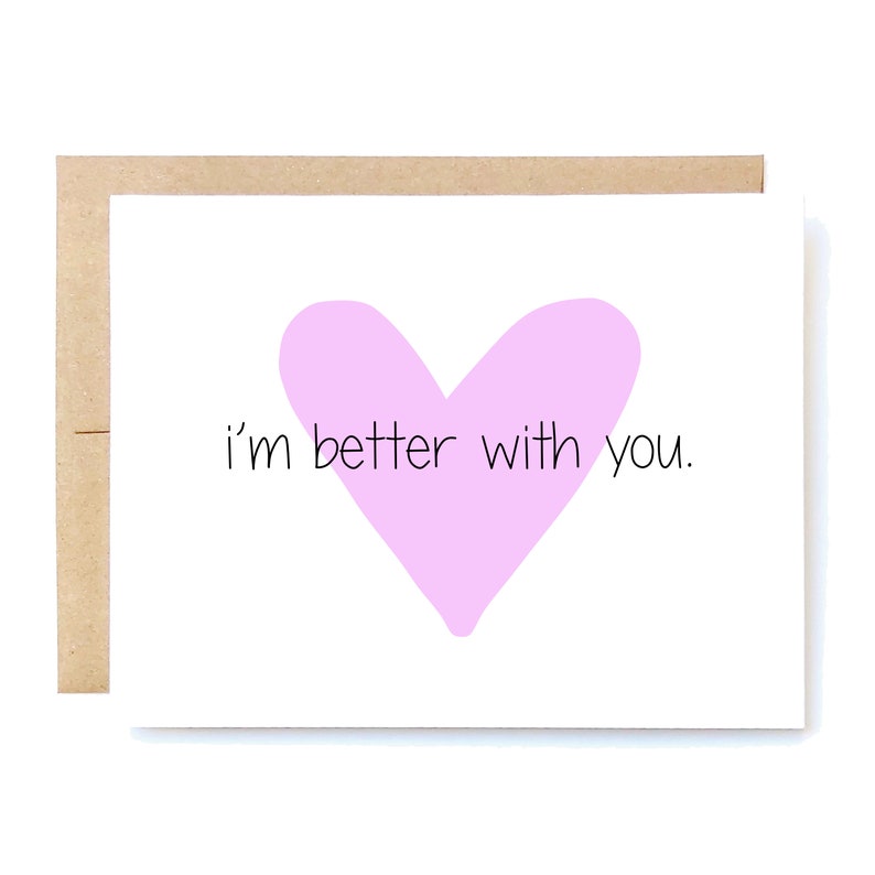 Love Card Valentine's Day Card Card for Wife Card for Husband Better with You. image 1