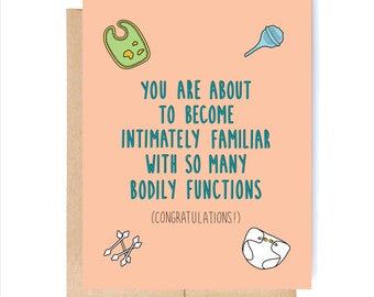 Funny Pregnancy Card - Pregnancy Card - Familiar.