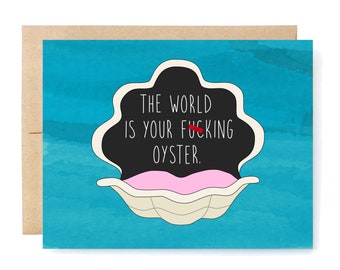 Funny Congratulations Card - Oyster