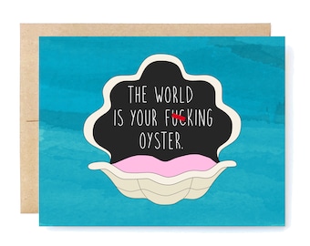 Funny Graduation Card - Oyster