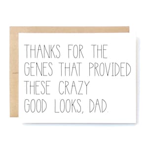 Father's Day Card - Fathers Day Card - Card for Dad - Thanks for the Genes.