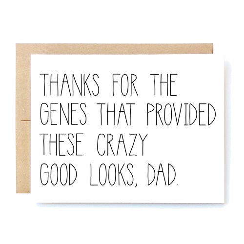 Father's Day Card - Fathers Day Card - Card for Dad - Thanks for the Genes.