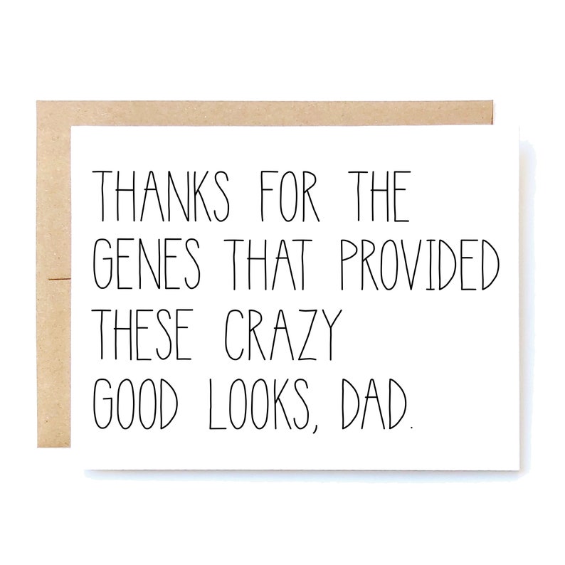 Father's Day Card Fathers Day Card Card for Dad Thanks for the Genes. image 1
