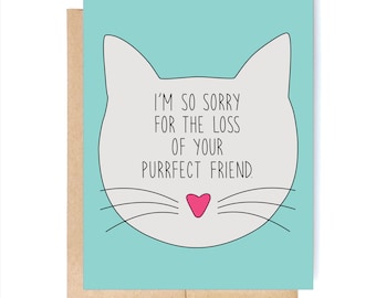 Pet Loss Sympathy Card: Purrfect Friend