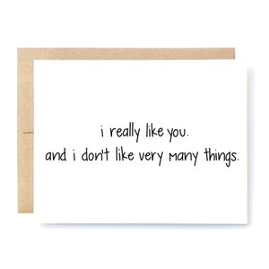 Friend Card - Card for Friend - Friendship Card - Valentines Day Card - I Really Like You