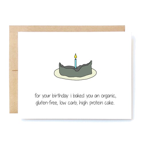 Funny Birthday Card - Birthday Card - Happy Birthday - Gluten Free.