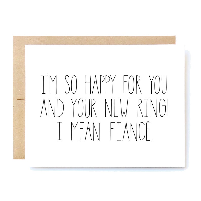 Funny Engagement Card Engagement Card New Ring. image 1