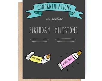Funny Birthday Card - Milestone.
