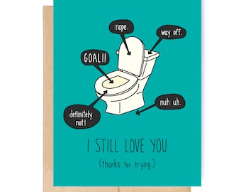 Funny Love Card - Love Card - Funny Valentines Day Card - Valentine's Day Card - Valentine's Day Boyfriend - Trying.