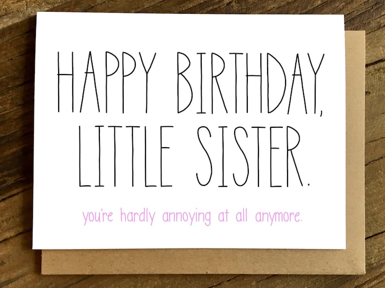 grappige verjaardag card verjaardagskaart voor zus zus | etsy