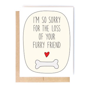 Dog Loss Card - Pet Loss Card - Dog Loss Sympathy Card - Sympathy Card - Furry Friend.