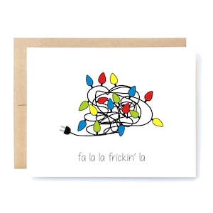 Funny Christmas Card - Holiday Card - Fa La La.