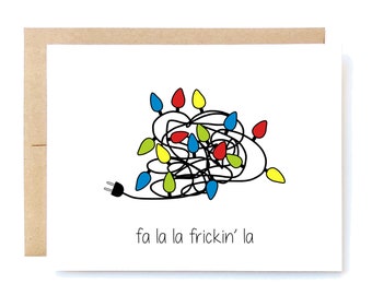 Funny Christmas Card - Tarjeta de Navidad - Fa La La.