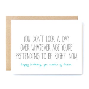 Funny Birthday Card: Pretending - Cheeky Kumquat