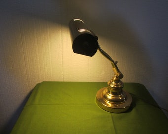 Brass and Marble Piano Lamp Desk Lamp Polished Brass Piano BrassBankers Lamp adjustable lampretro mad man desk lamp