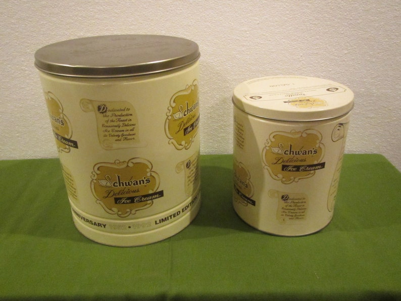 Schwans Ice Cream 1 Gallon Tin Container Schwan's Etsy