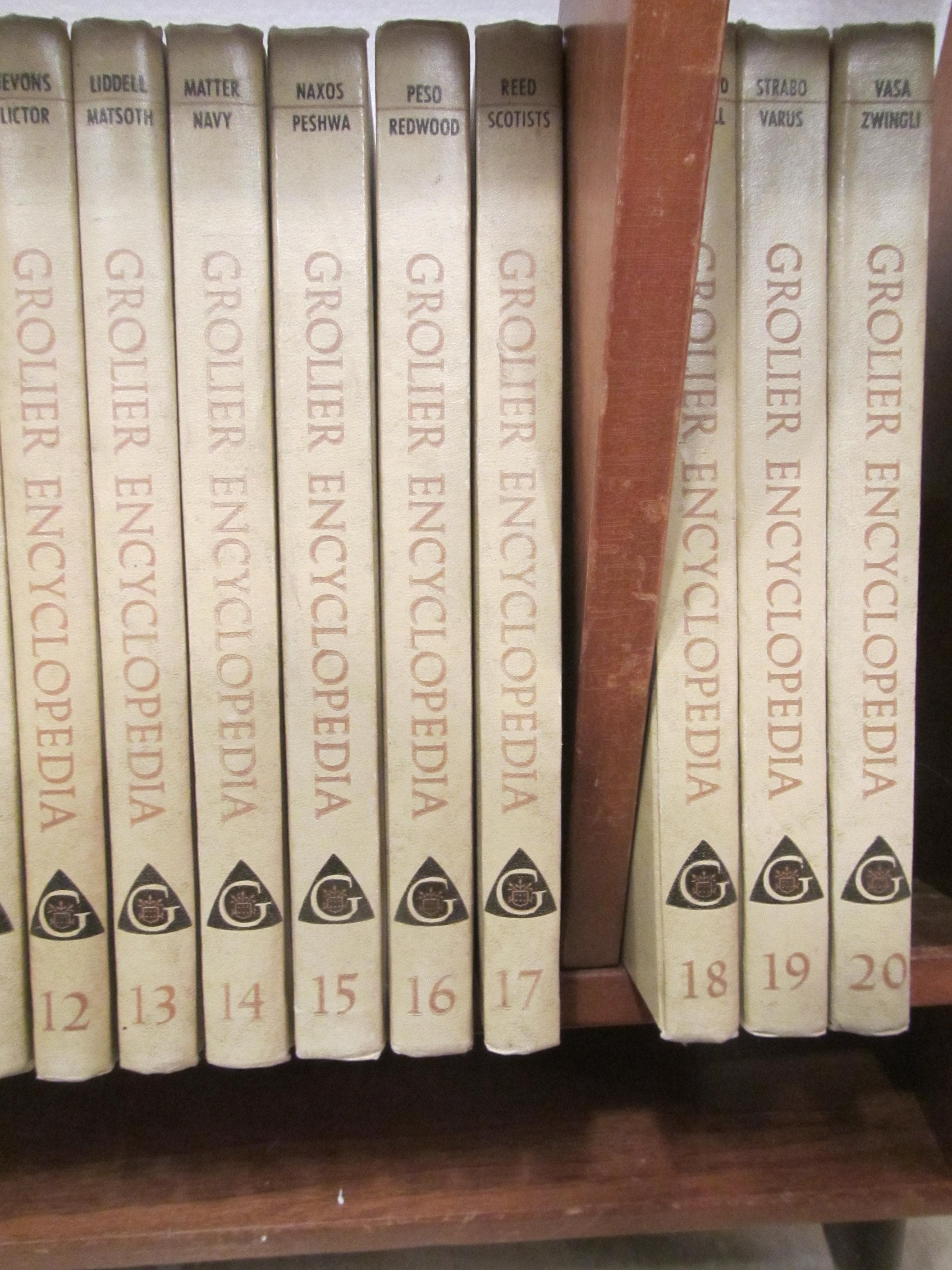 1957 Grolier Encyclopedia 20 Volume Complete Set, * Grolier