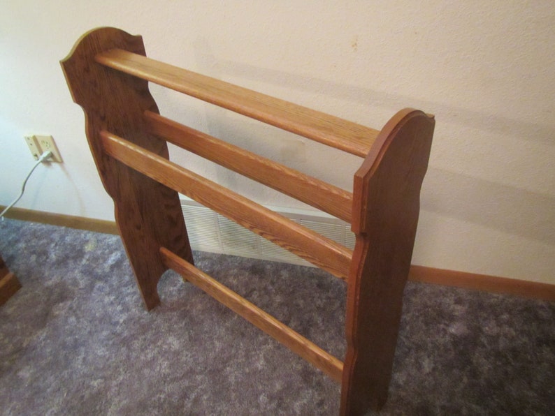 Oak Quilt Rack Wooden Quilt Rack Quilt Holder Floor Quilt Etsy