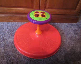 vintage 1973 TONKA PLAYSKOOL  Sit n Spin * Musical childs toy  lights up, ride on toy * S&S-2