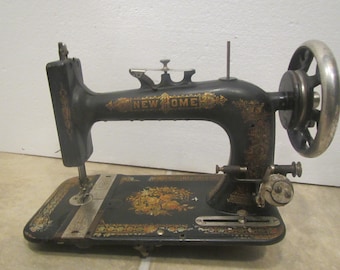 NEW HOME SEWING MACHINE　手回しミシン　骨董　古道具 Vintage New Home Sewing Machine - Decorative or Repurpose - Etsy