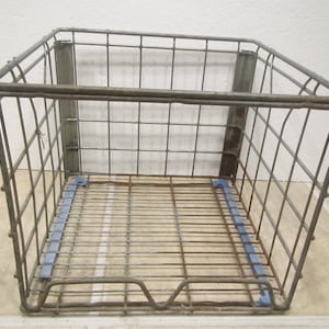 Vintage Wire Milk Crate - Etsy