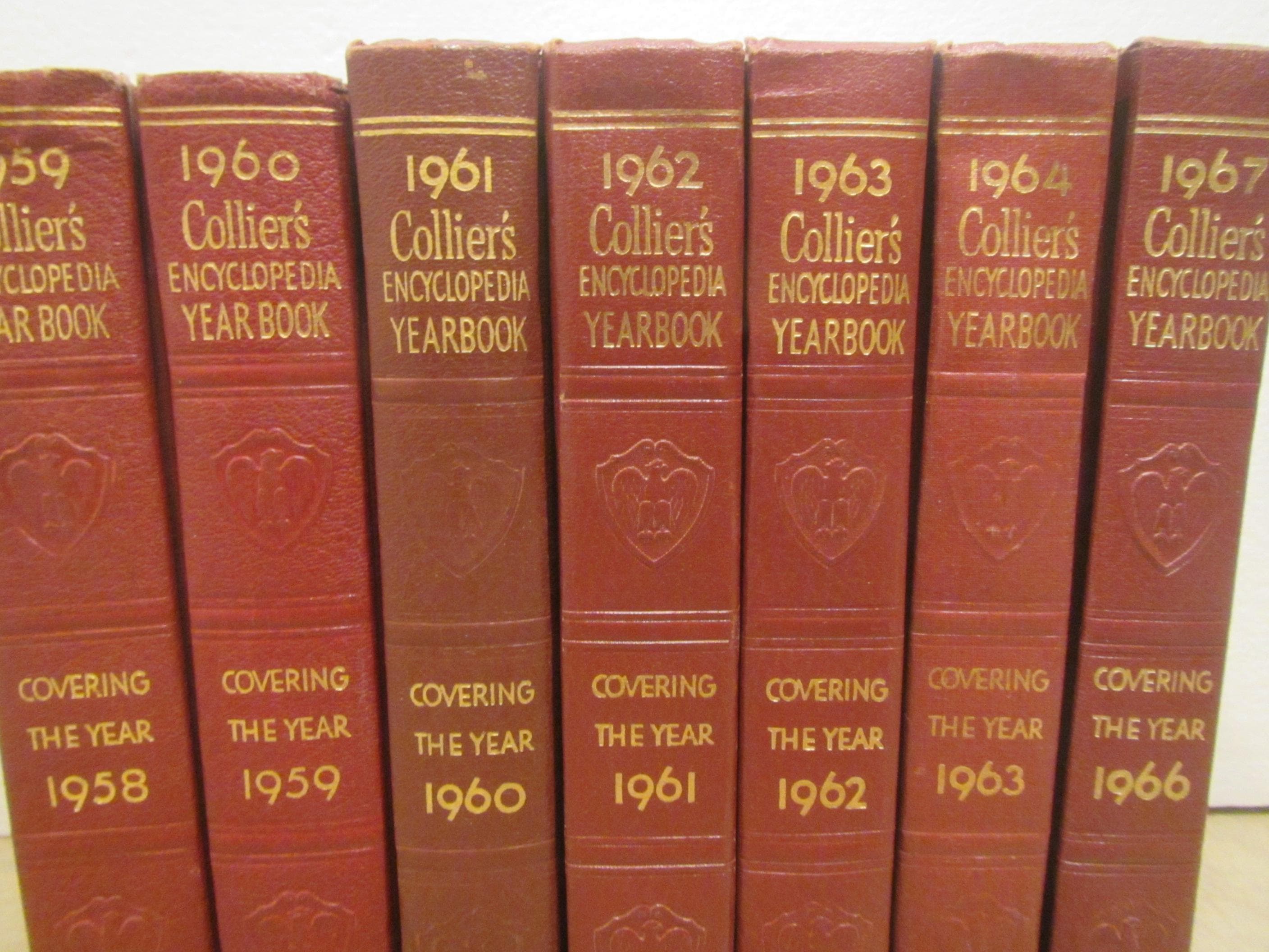 Colliers ENCYCLOPEDIA Yearbooks , Choice of 1959, 60, 61, 62 ,63