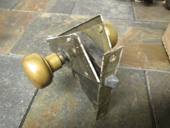 Vintage Brass Door Knobs With Yale Latch Set And Brass Door Etsy