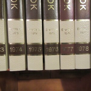 WORLD BOOK ENCYCLOPEDIA Yearbooks , Brown & White Choice of 1974,75,76,77,78,79,80,81,82,83,84,85,86 and 1987 World book year book image 3