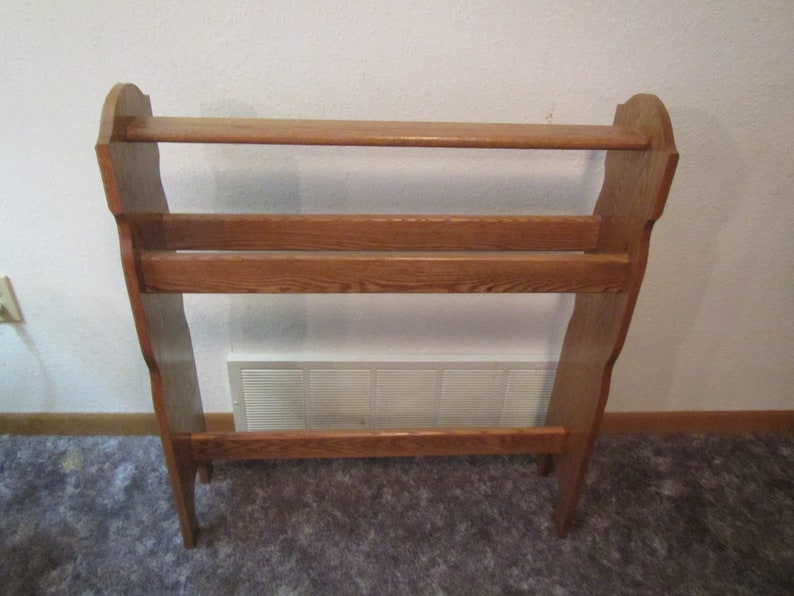 Oak Quilt Rack Wooden Quilt Rack Quilt Holder Floor Quilt Etsy