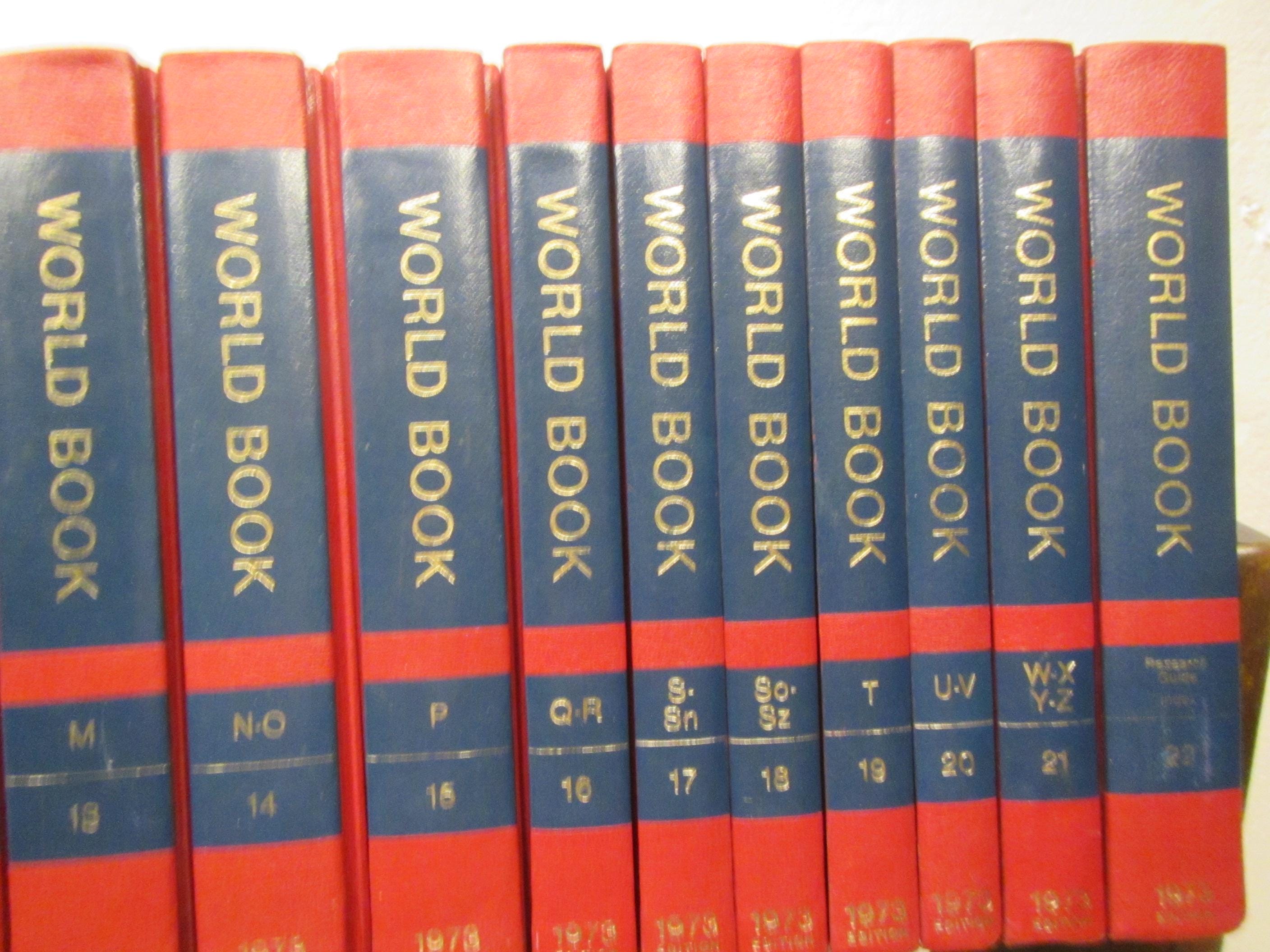 1973 Complete Set of 22 WORLD BOOK ENCYCLOPEDIAS A Thru Z Plus