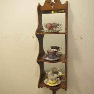 Tell City Mirror shelf #3222, Three tier shelf mirror, Hangs on wall, Display shelf, Curio shelf,  *** FREE SHIPPING *** Tell City 3222