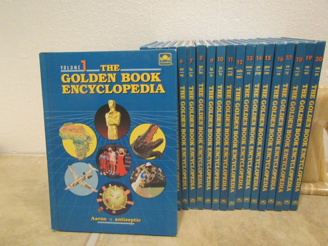 1988 the Golden Book Encyclopedia 20 Volume Set , Child's Encyclopedia Set , Color Illustrated