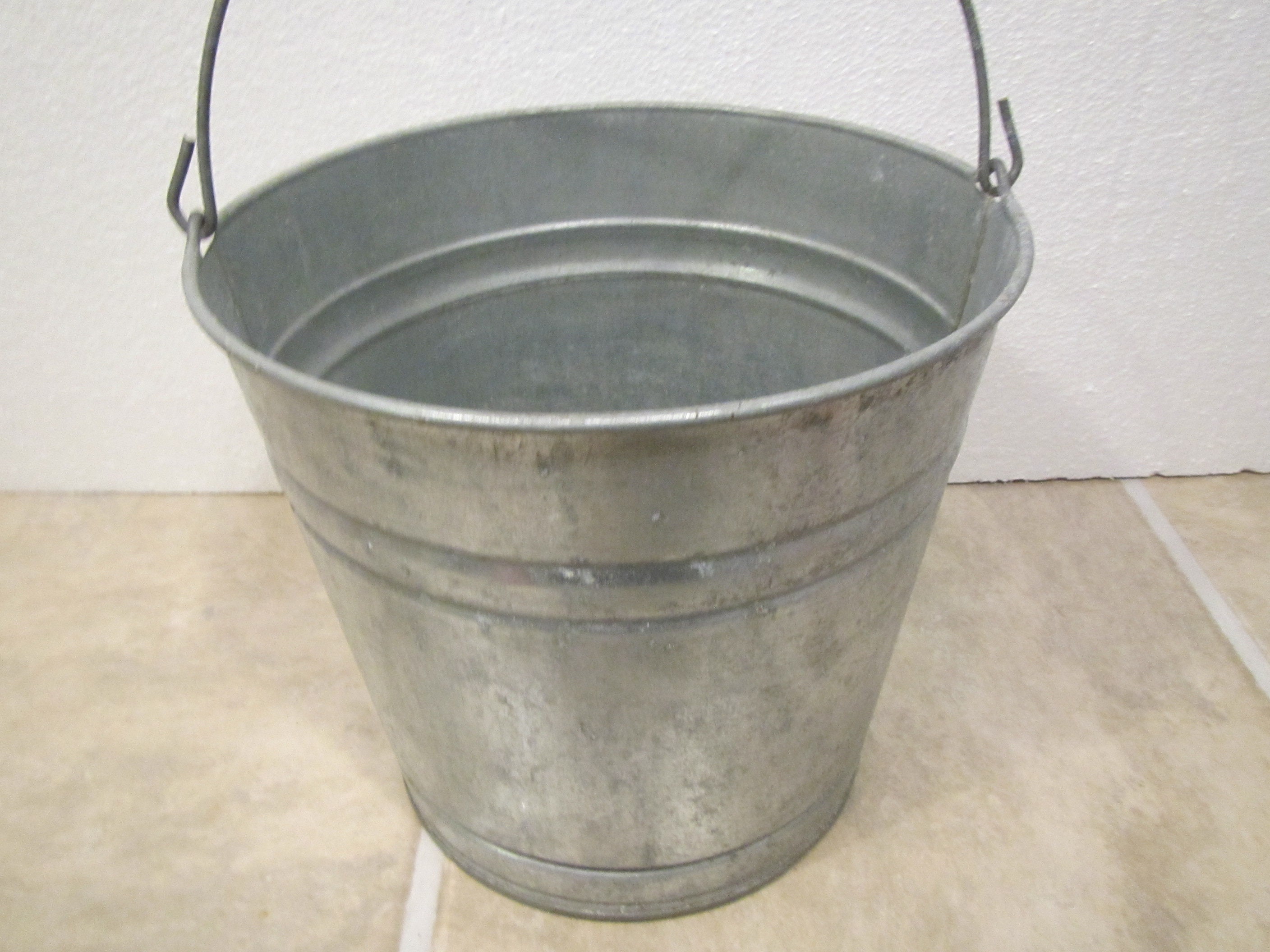 Vintage Galvanized Metal Bucket Behrens Galvanized Pail Etsy