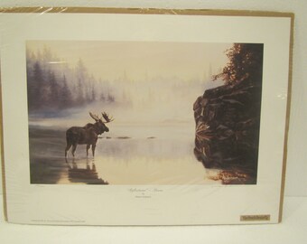 1993 Marian Anderson Print " REFLECTIONS " - MOOSE   **  Signed and numbered 1496/2000